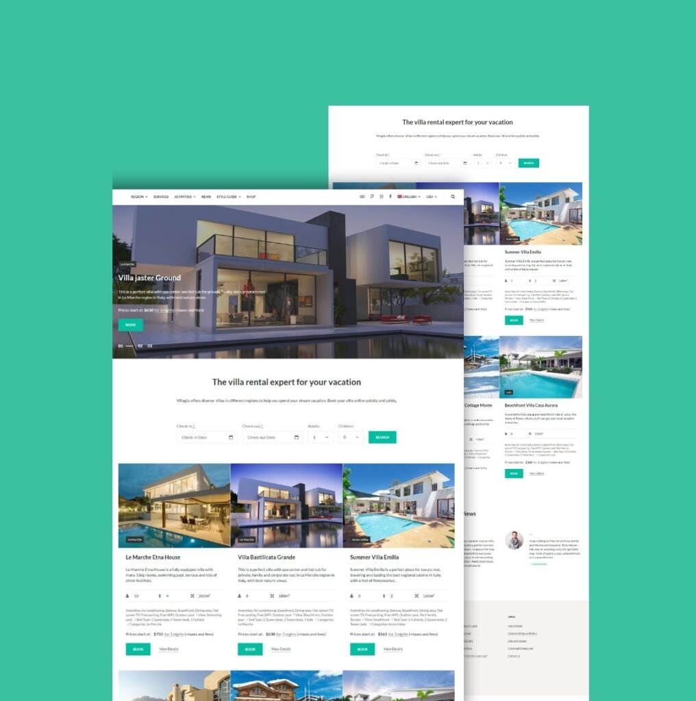 [Fiverr] [Template] PRO GIG Image Templates - VACATION RENTAL WEBSITE DESIGN