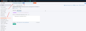 semrush keyword research for property management